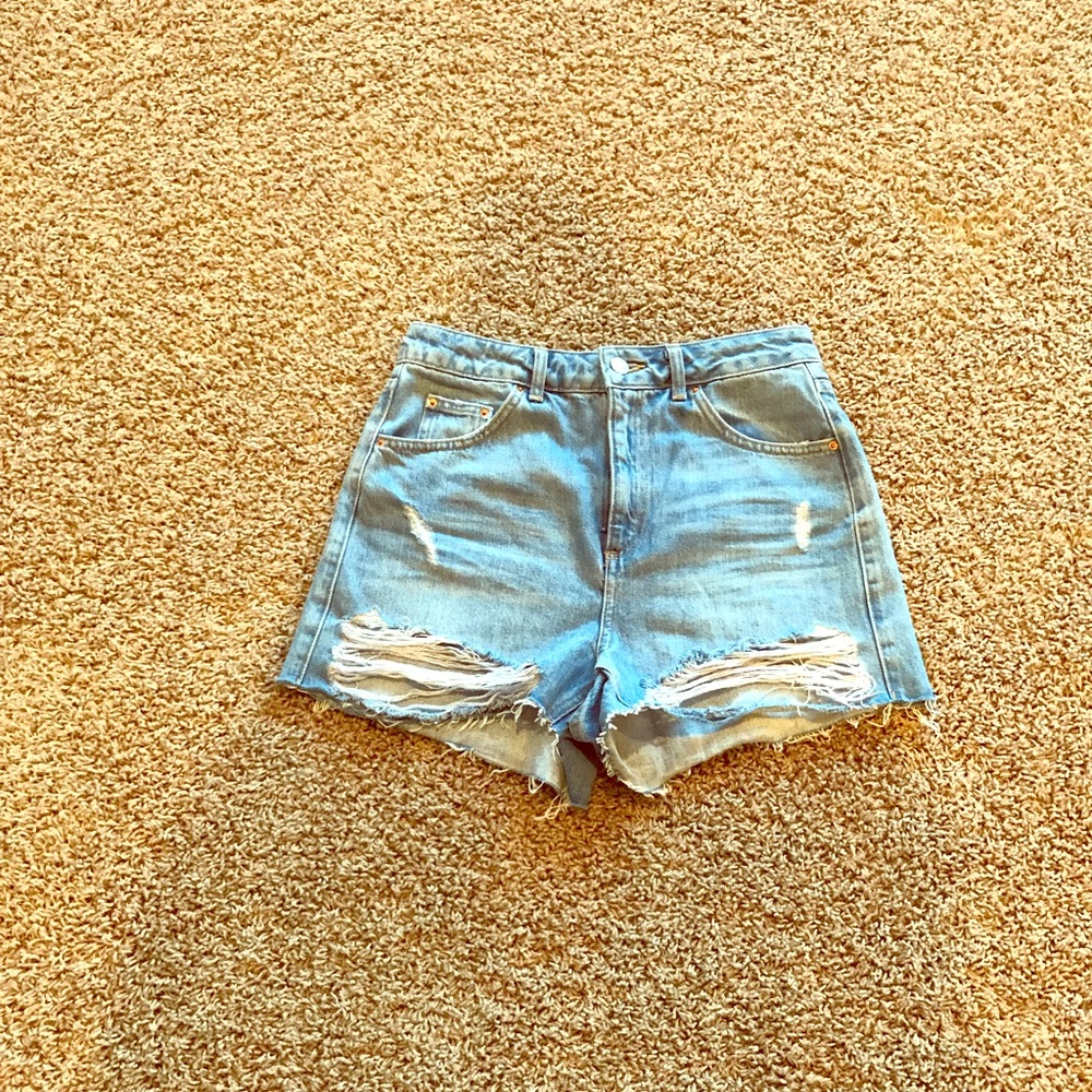 High waisted Topshop mom shorts